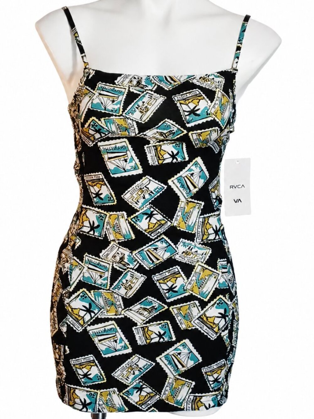 XS adjustable spaghetti strap top. Shirtdress Elastic sides. Bodycon mini